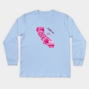 California girl Kids Long Sleeve T-Shirt